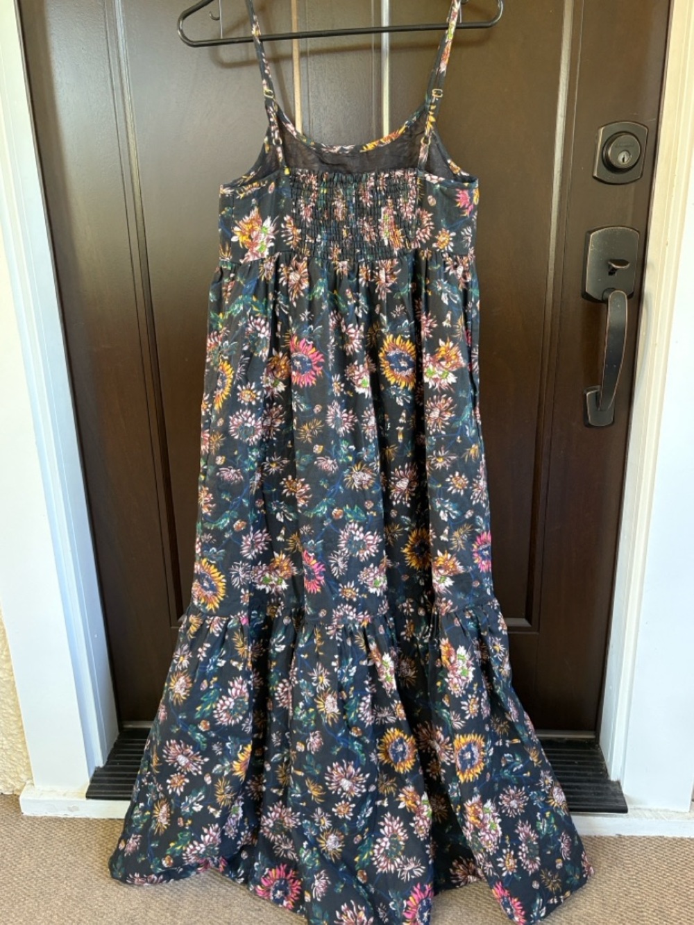 EUC NATURAL LIFE Journey Black Floral Maxi Sundress Size Small - Picture 7 of 9